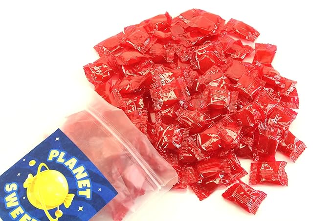 Planet Sweets Cinnamon Buttons Discs Hard Candy - 1.5 Pounds - Individually Wrapped Bulk Candies