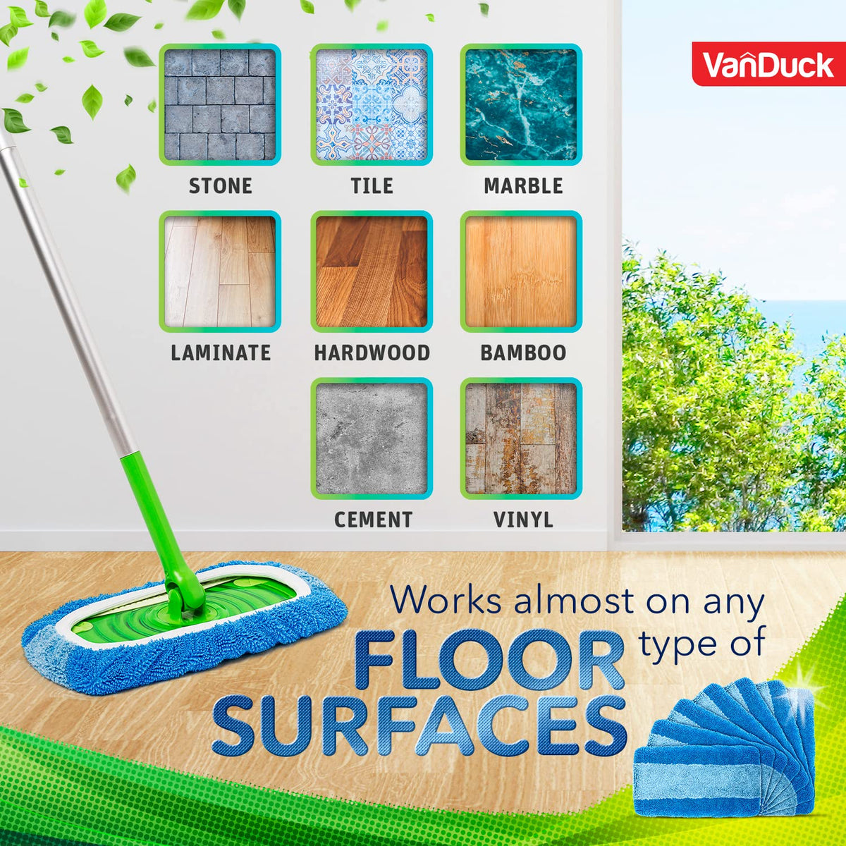 Reusable Microfiber Mop Pads for Swiffer Sweeper (2 Count)