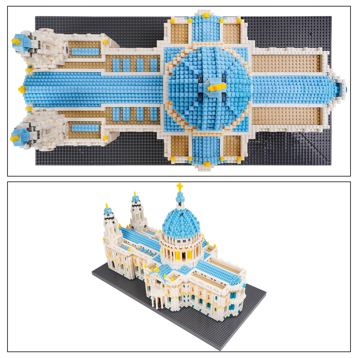Geniteen Building Blocks Set, St Paul's Cathedral Model Building Kit 7038 PCS Architecture Collection Micro Mini Blocks