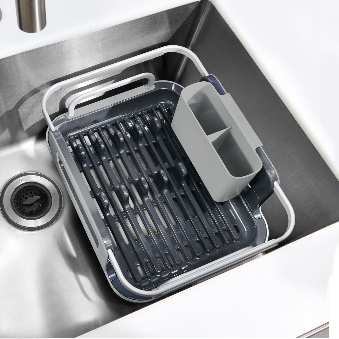 OXO Good Grips Extendable Over-The-Sink Aluminum Drying Dish Rack