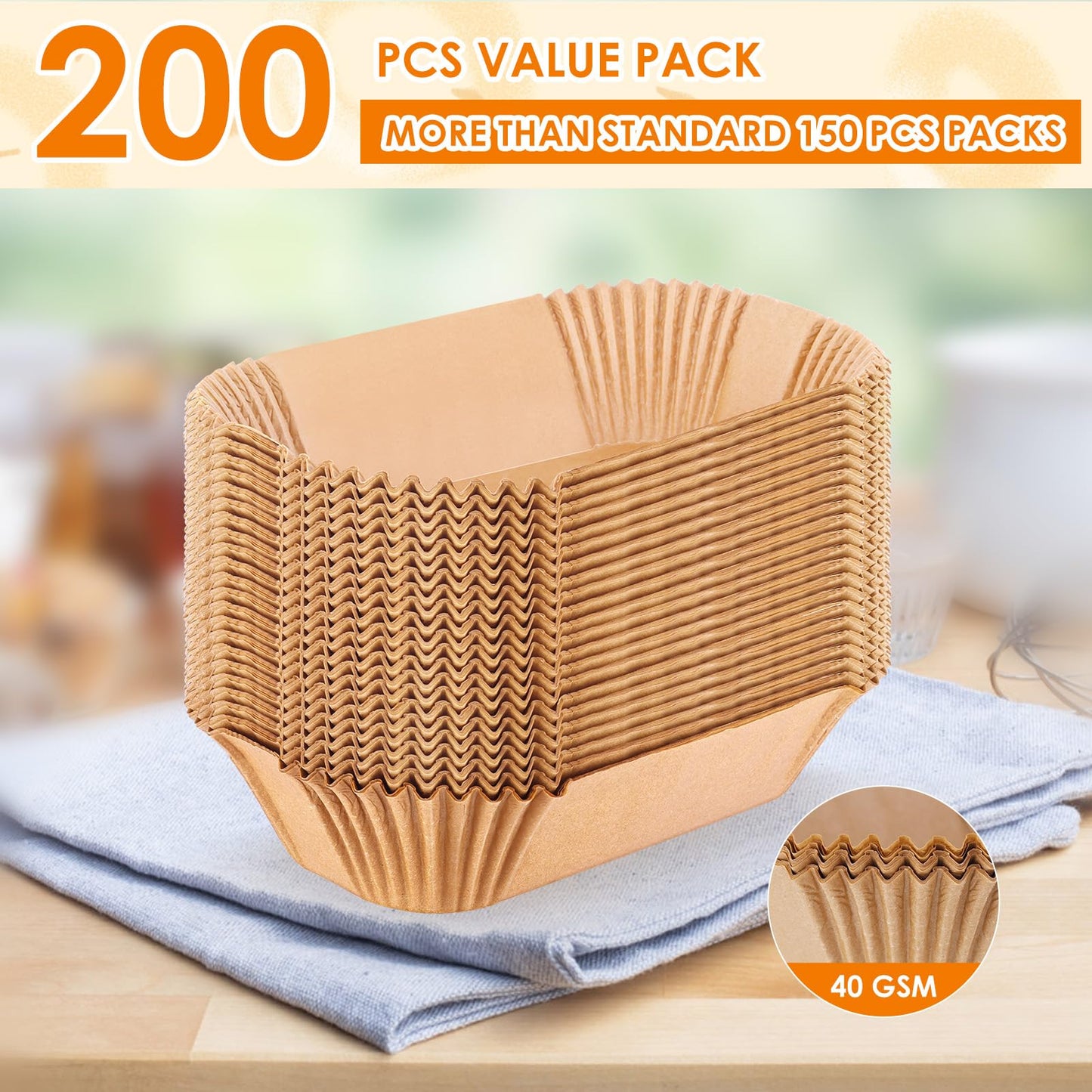 200pcs Loaf Pan Liners, Loaf Pan Liners for Baking 9x5inch, Bread Pan Parchment Liner, Bread Pan Liner for Baking (200)