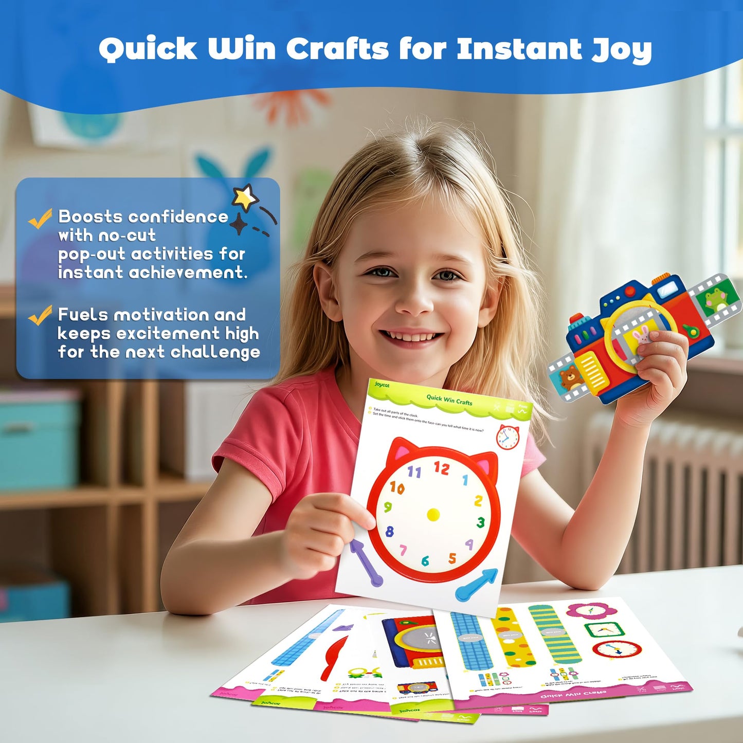 Toddler Scissor Skills Activity Book, 4 Progressive Levels to Learn Cutting for Kids Ages 3-6, 27 Fun Crafts with Child-Safe Scissors, Develop Fine Motor Skills, Ideal Christmas Gift & Arts and Crafts