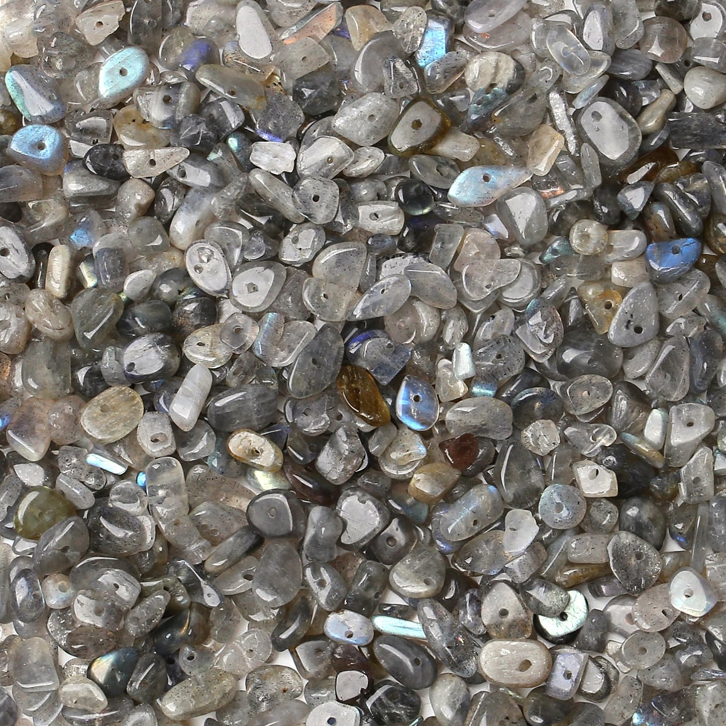 ZHIYUXI 400pcs Labradorite Beads 5-8mm Crystals Gemstones for Bracelet Making Irregular Stone Bead for Jewelry Making Natural Chips Craft 2 Strands