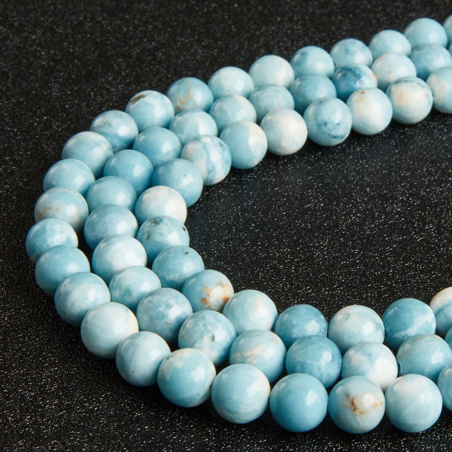100pcs 6mm Larimar Beads Natural Gemstone Beads Round Loose Beads for Jewelry Making