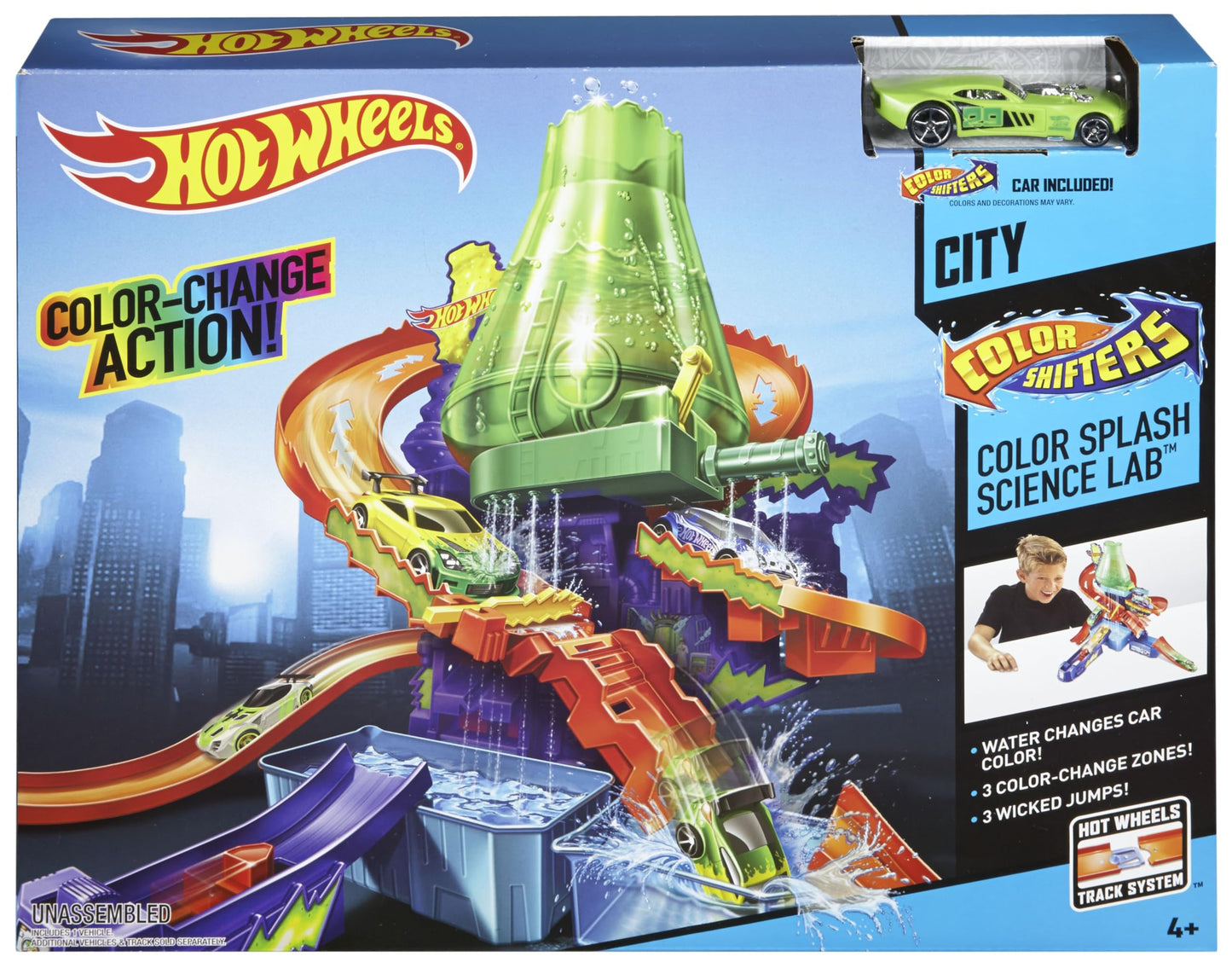 Hot Wheels Color Shifters Color Splash Science Lab Playset