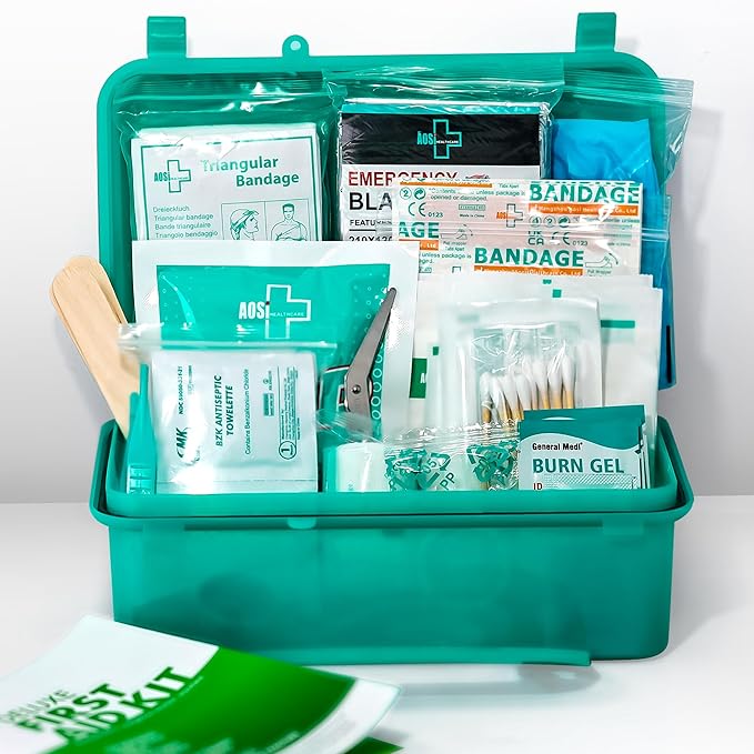 General Medi 150 Pieces Hardcase First Aid Kit - First Aid Box Contains Premium Medical Supplies for Travel, Home, Office, Vehicle, Camping, Workplace & Outdoor (Pack of 2)