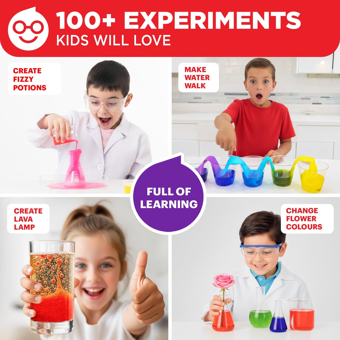 Doctor Jupiter My First Science Kit for Kids Ages 4-5-6-7-8 | Easter, Birthday Gift Ideas for 4+ Year Old Boys & Girls | Toy Stem Kit with 100+ Experiments | Learning & Educational Projects