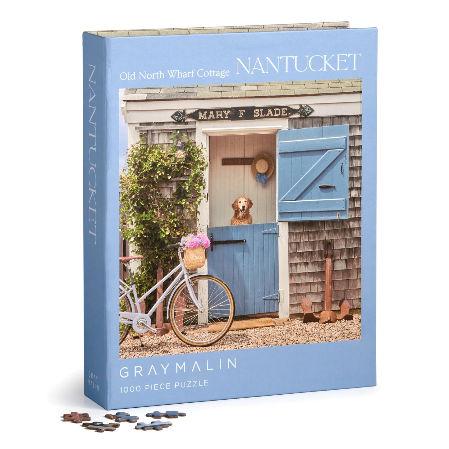 Galison Gray Malin Nantucket – 1000 Piece Book Puzzle with Dreamy Nantucket Photography Packaged in Magnetic Keepsake Book Sized Box