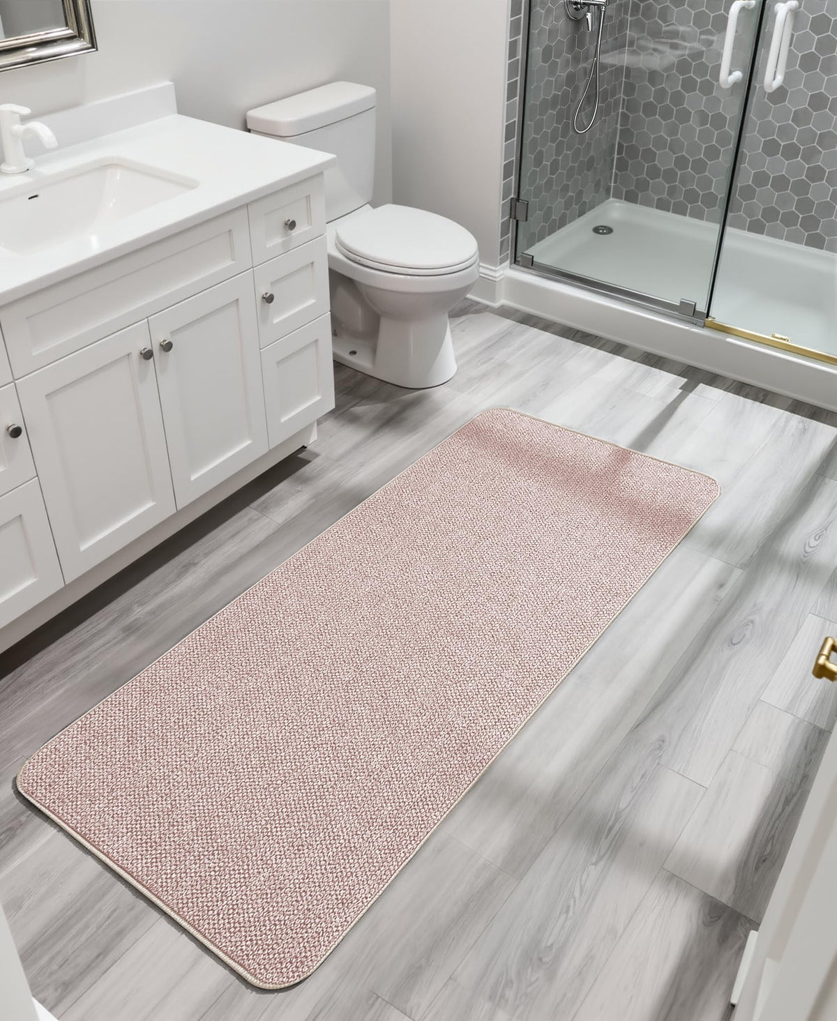 Bath Mat Ultra Thin Bathroom Runner Rugs (18 Sq Ft)