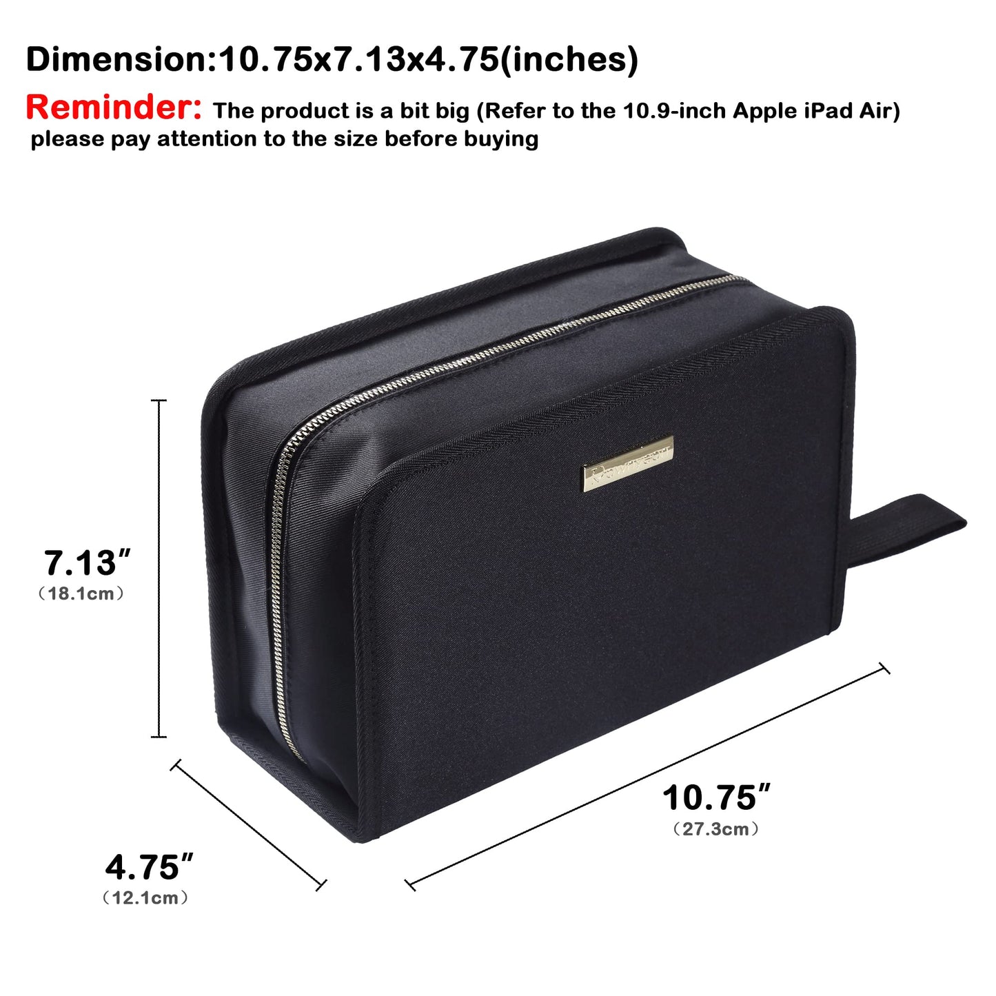 ROWNYEON Lipstick Organizer Case Lipstick Holder 67 Slots Portable Lip Travel Makeup Cosmetic Case Large Capacity Lip Gloss Carrying Case Makeup Artist Storage - Black