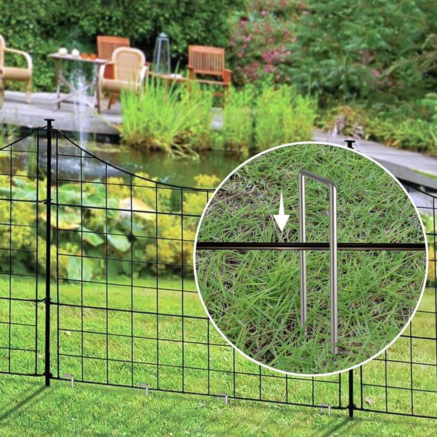AAGUT 100 Pack 6 Inch Landscape Staples 11 Gauge Garden Staples, Galvanized Heavy Duty U-Shaped Sod Pins,Yard Ground Lawn Fence Stakes for Weed Barrier Fabric Irrigation Tubing