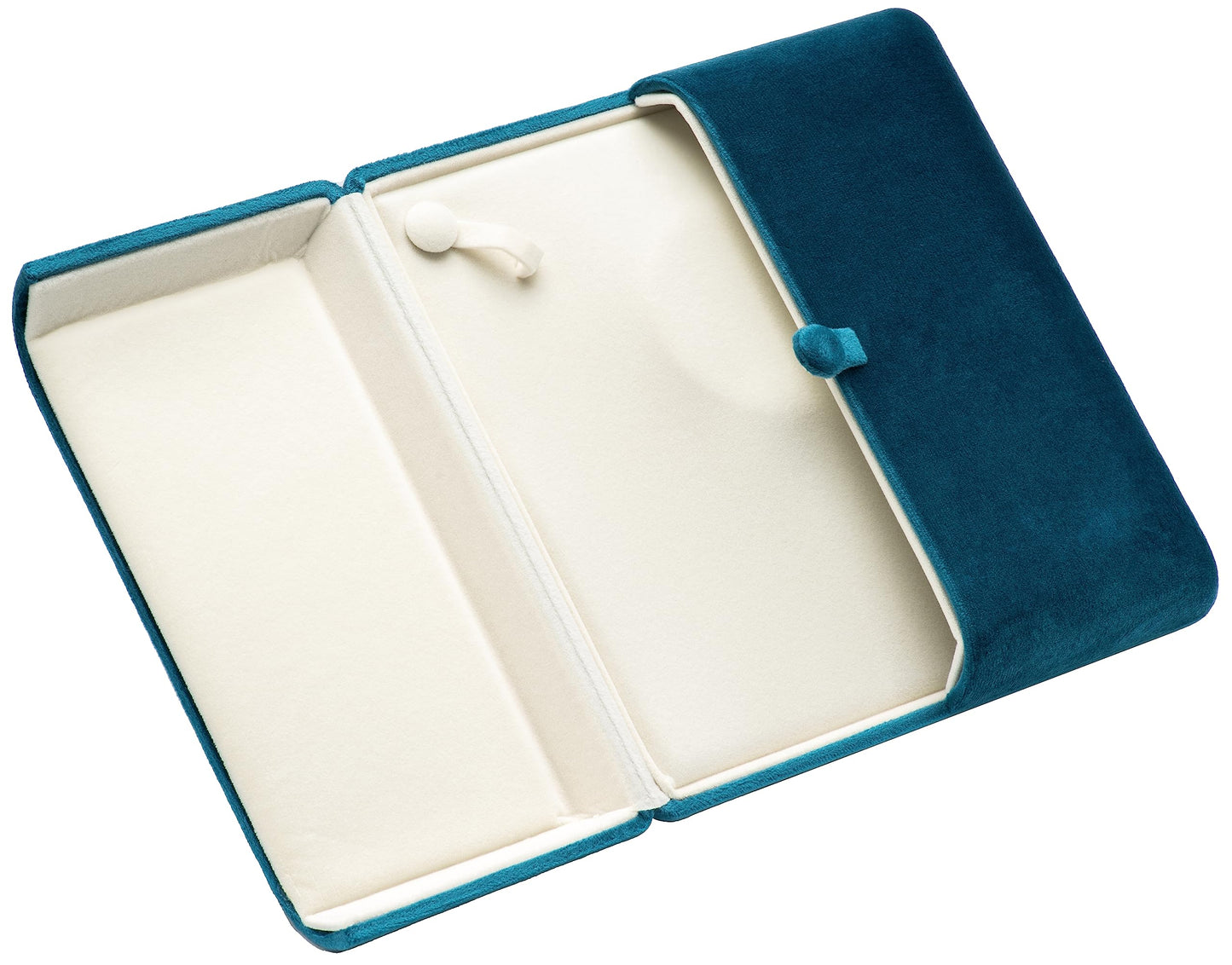 COWFEX Velvet Big Chunky Pearl Necklace Gift Box Showcase Jewelry Storage Case (Blue)