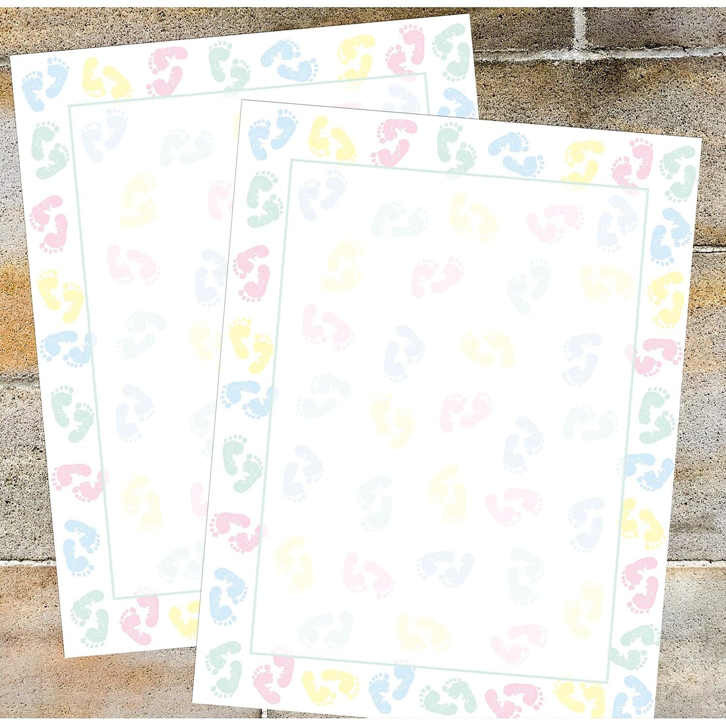 Great Papers! Baby Feet Letterhead, 80 Count, 8.5"x11" (2014127)