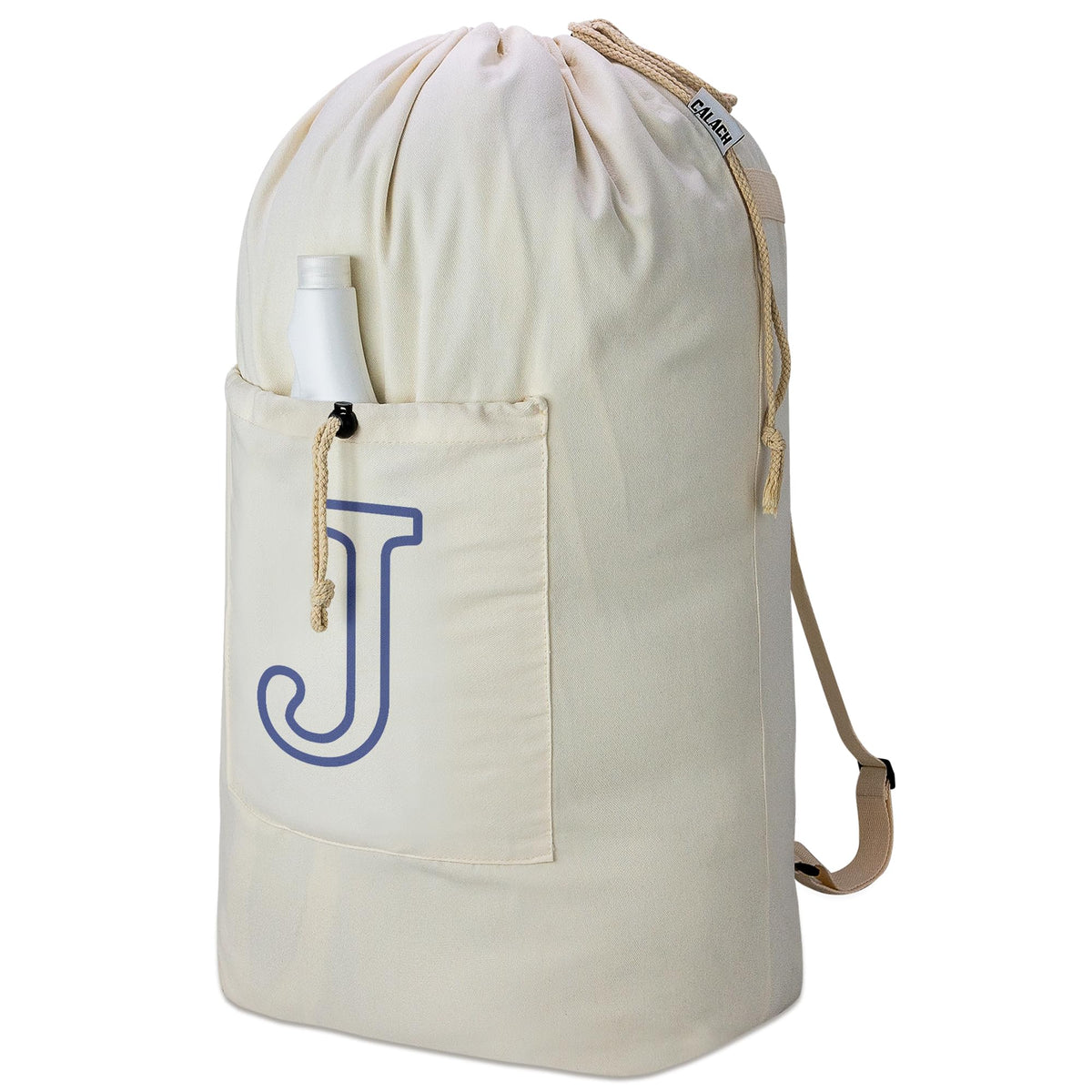 Laundry Bag Backpack Personalized Initial Canvas Laundry Bag