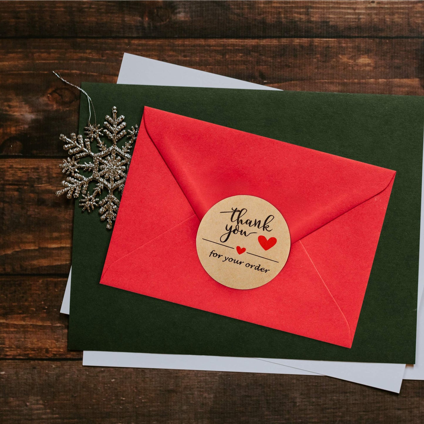 Lpraer 1000Pcs 2" Thank You for Your Order Stickers Roll Retro Adhesive Thank You Label for Packaging,Small Business,Envelopes,Cards,Letters,Boxes