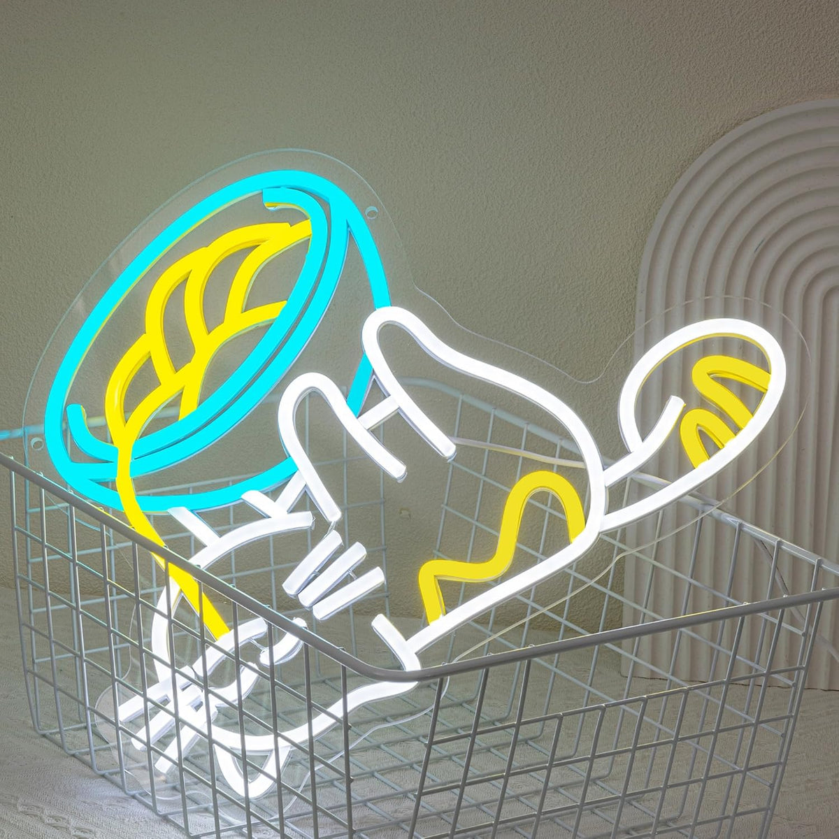 Ramen Cat Neon Sign for Wall Decor Cat Neon Light Ramen Neon Signs Colorful LED Neon Light Cat Noodle LED Neon Sign for Bedroom Kids Room Restaurant Kitchen Pet Store Deocration
