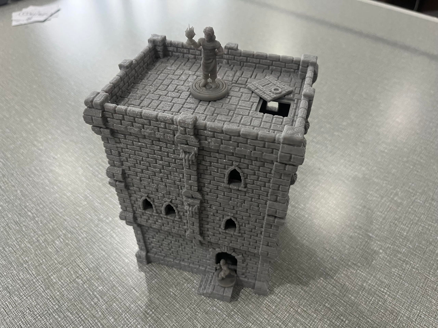 HAUTICO Medieval Castle Tabletop Terrain Set for 18mm & 28mm Miniatures – Paintable Wargame & Diorama Building Kit (3 Floors)