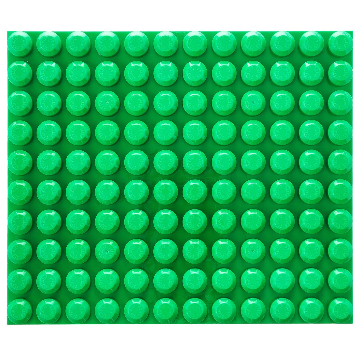 Strictly Briks Mega Toy Building Block Baseplate, Beginner Bricks Stackable Plate, Large Pegs for Toddlers, Compatible with All Major Brands, Kids Gift, Green, 12.5 x 15 inches