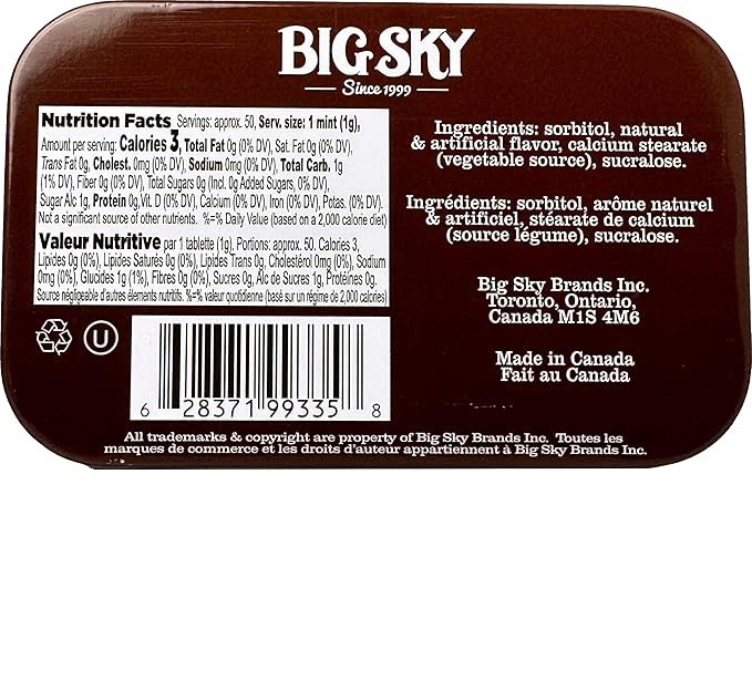 Big Sky Sugar Free Mints (Chocolate Mint)