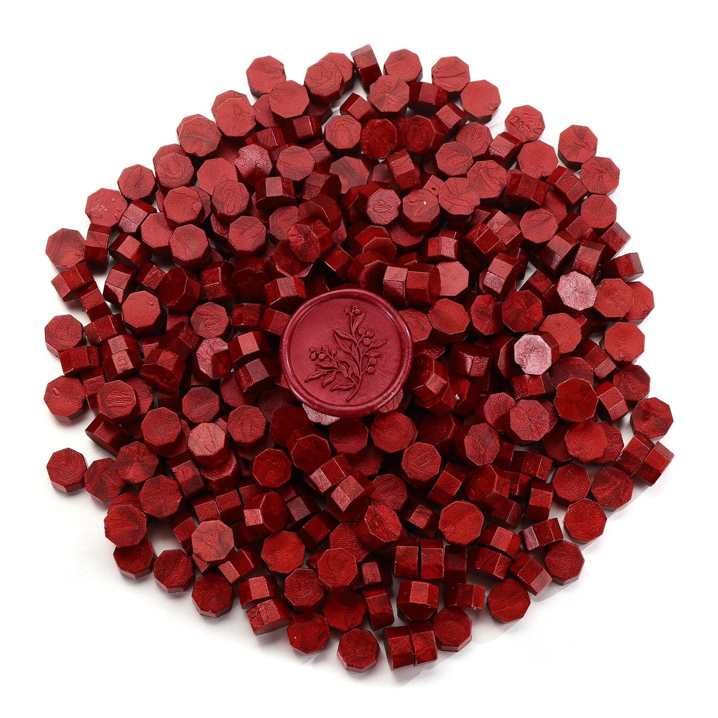 Yoption 360Pcs Blood Red Sealing Wax Beads with 2 Spoons and 4 Tea Candles for Wax Seal Stamps, Cards, Wedding Invitations, Wine Packaging, Gift Wrap, Envelopes