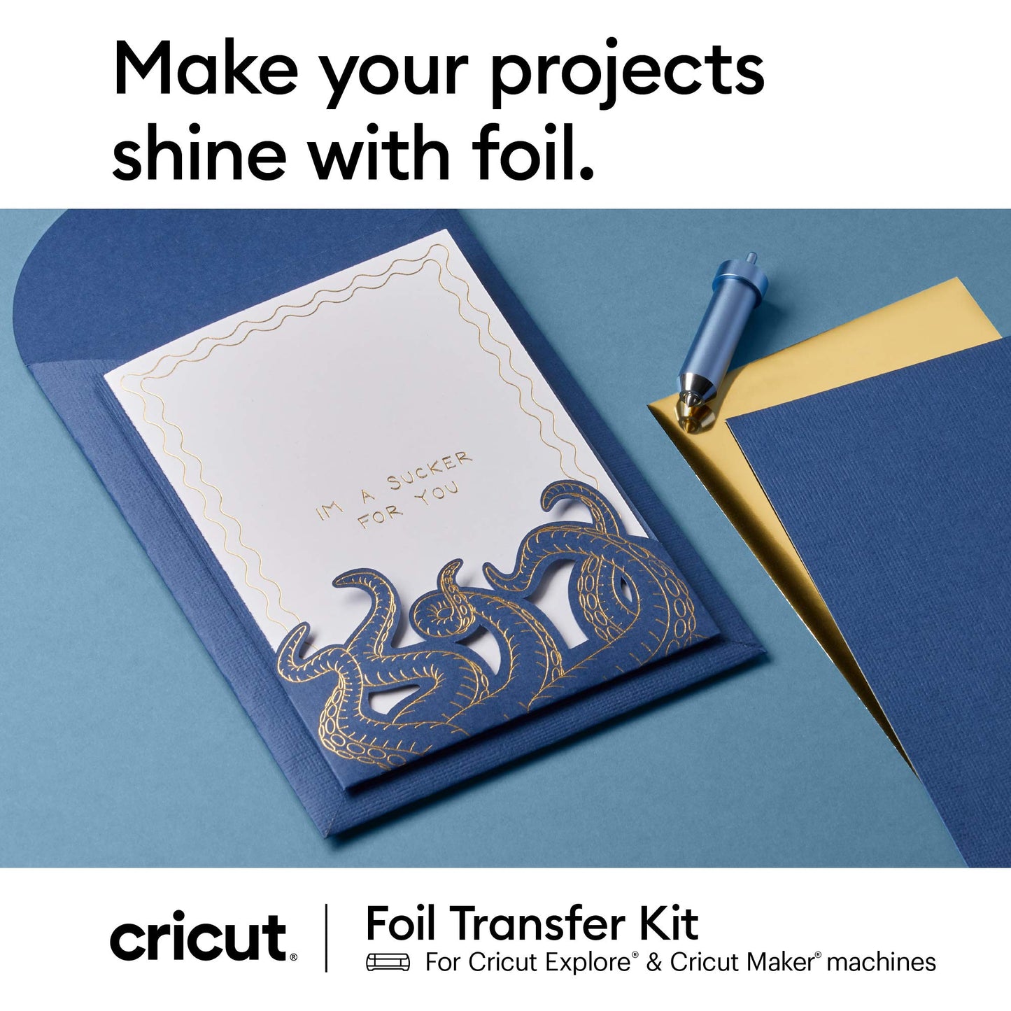 Cricut 2008727 Foil Transfer Kit, Explore Maker Machines, 3 Tips - fine, Medium & Bold