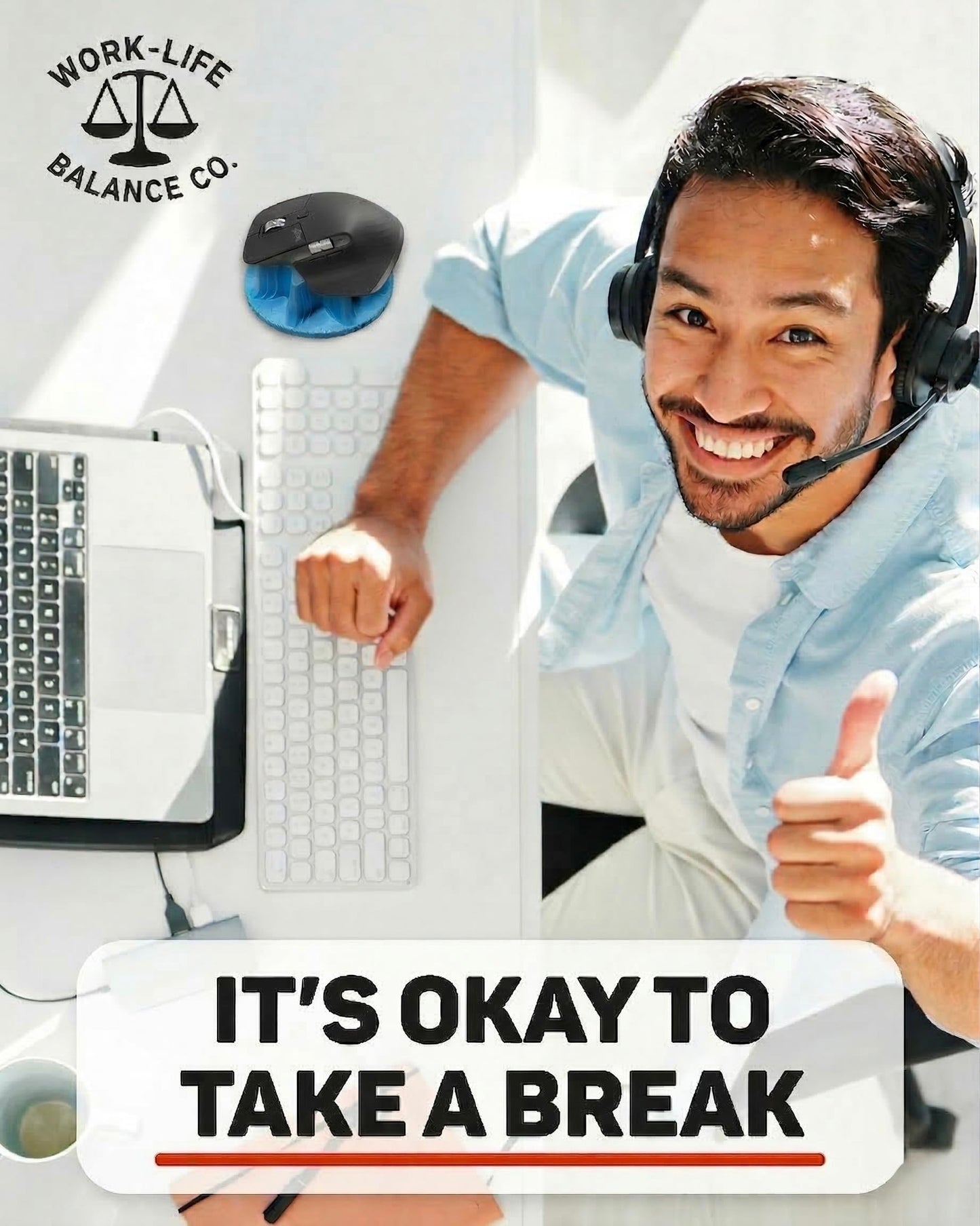 Work-Life Balance Compact Mechanical Mouse Jiggler - Undetectable Device to Keep Mouse Moving and Computer Awake, Cordless Wireless Mover for Remote Work Essentials & WFH, Automatic Wiggler - Freedom