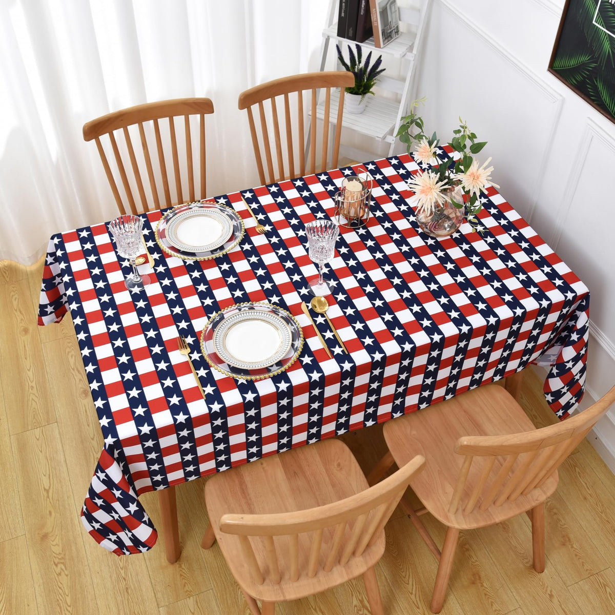 Classic 4th of July Tablecloth Fabric