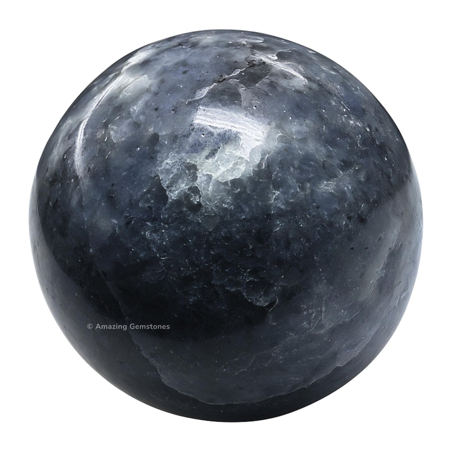 Amazing Gemstone Iolite Crystal Ball with Stand - 2 Inches Crystal Sphere Meditation Balls for Witchcraft and Decorative Balls