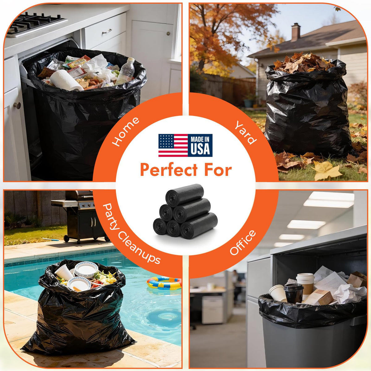 40 45 Gallon Trash Bags (125 Count)