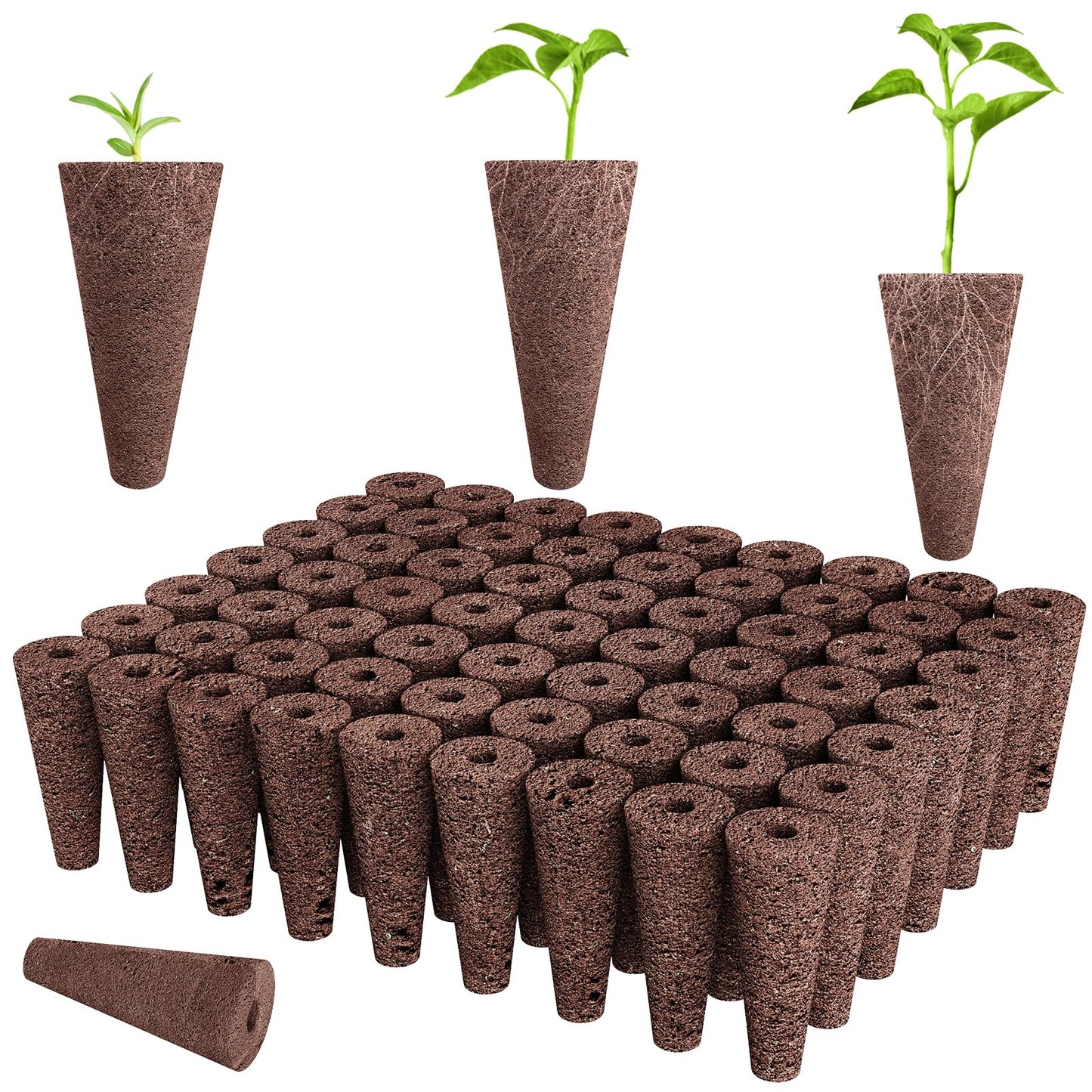 Tigvio 50 Piece Hydroponic Pods Kit: Grow Anything with 50 Grow Sponges - Compatible with All Hydroponics Brands