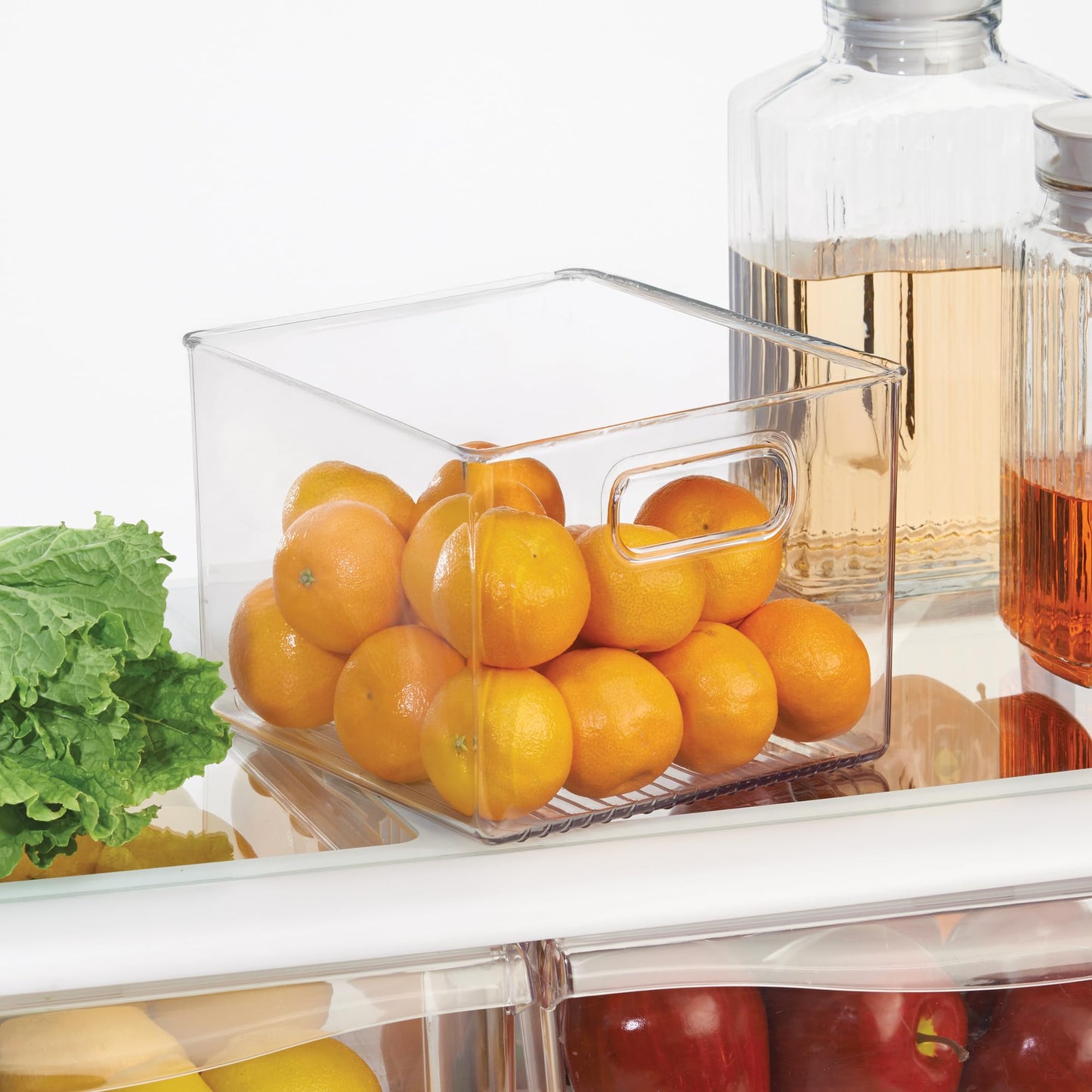 iDesign Pantry Storage Bin with Handles for Kitchen Cabinets or Fridge - Clear - Made in USA