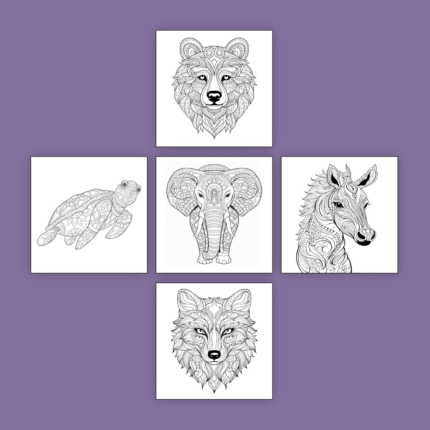 ArtPops Coloring Boxes – Pop-Up Pre-Printed Coloring Box Set – DIY Wall Art Kit for Teens & Adults – Eco-Friendly, Easy to Hang, No Frame Needed – 5-Pack, Wild Mandalas