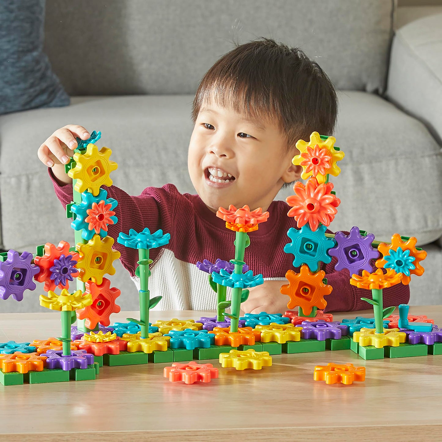 Learning Resources GardenGears Building Set - Hands-On Educational Construction & Engineering, Preschool STEM Building Sets, Toys for Kids, Montessori, Fine Motor Games, Gifts for Kids