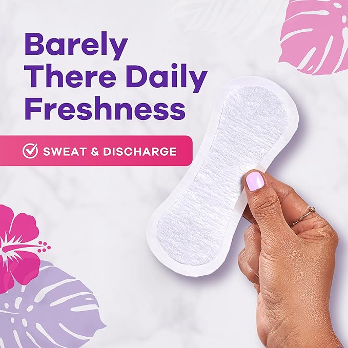 Always Daily Fresh Thin Liners, Regular Absorbency, Unscented Panty Liners, 216 Count (Packaging May Vary)