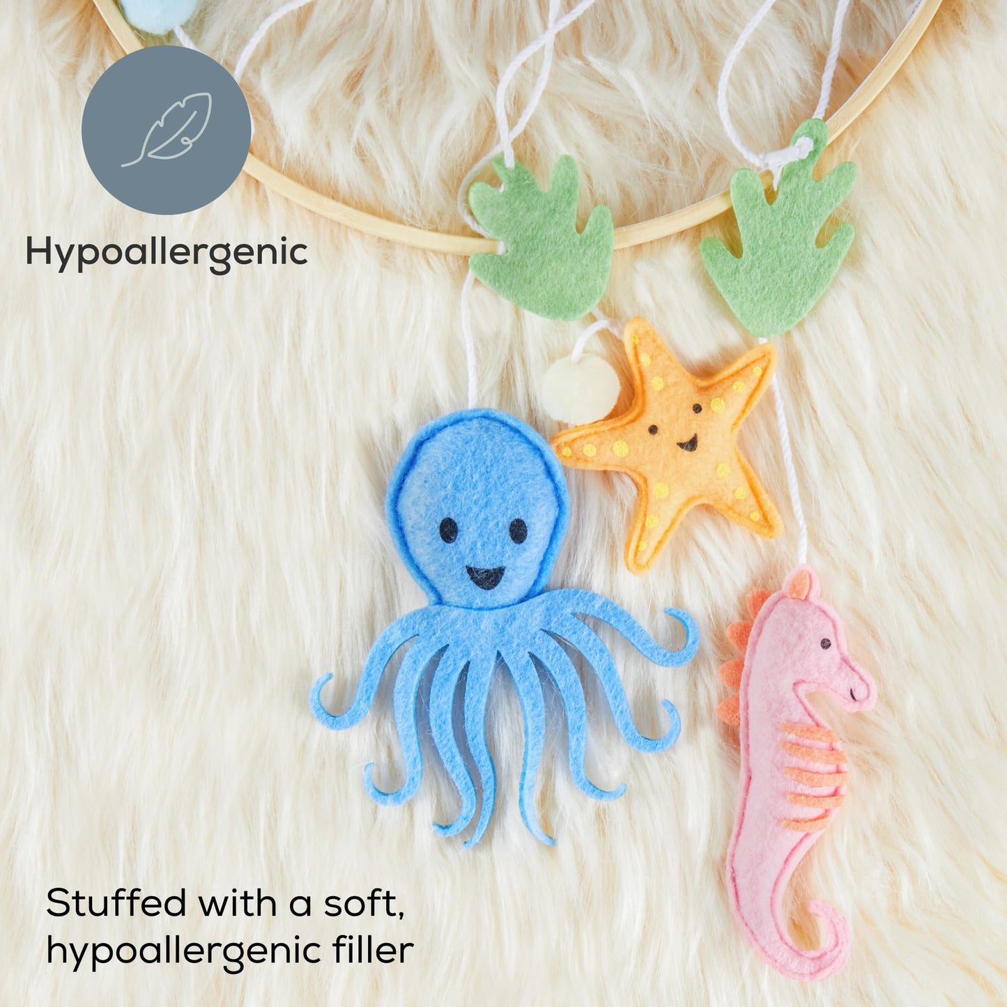 First Landings Baby Mobile for Crib - Animal Nursery Mobiles - Gender Neutral Baby Nursery Decor - Ocean Creatures