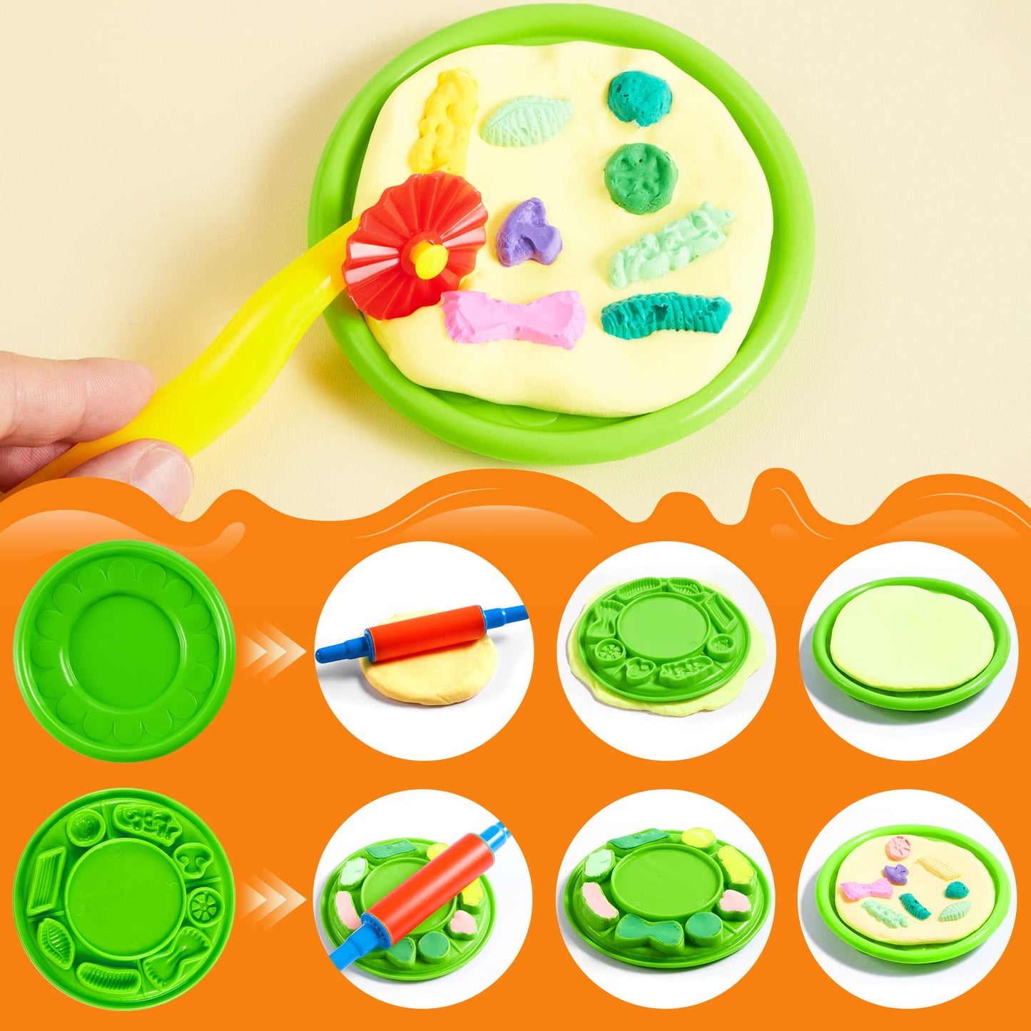 JOYIN 44 Clay Tools Set for Kids, Clay Accessories with Various Plastic Molds, Rolling Pins, Cutters, Gift for Boys Girls