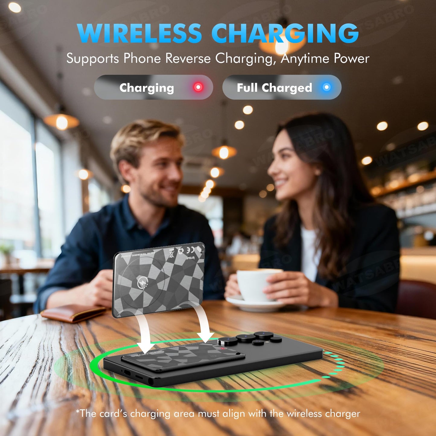 Wallet Tracker Card for iOS & Android, 6-13 Year Battery Slim Bluetooth Smart Card, Credit Card Size Smart GPS for Wallet Passport, Works with Apple Find My & Google Find Hub, Wireless Charging (1)