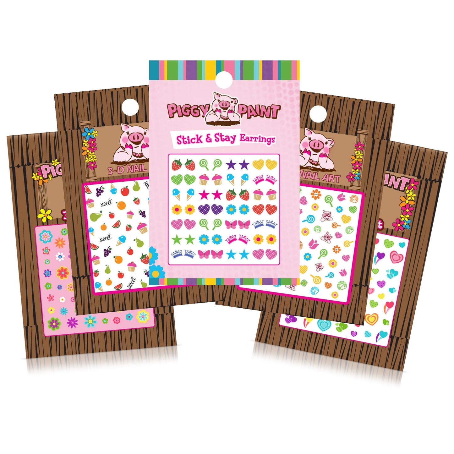 Piggy Paint 100% Non-Toxic Girls Nail Accessories (Nail Art Party Pack - Pack of 5)