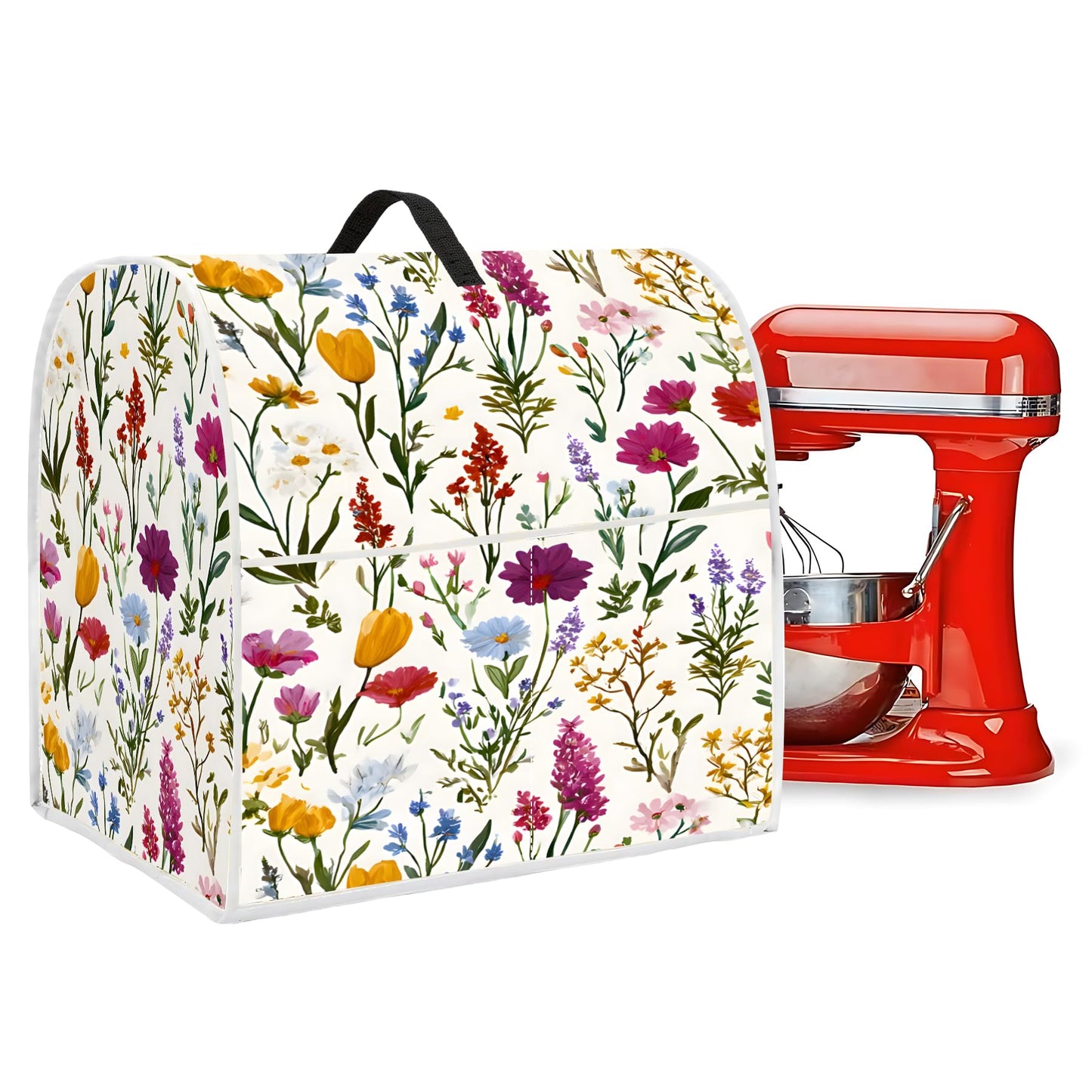 Mixer Dust Cover for 6-8 Qt Stand Mixer, Cloth Cover with 2 Storage Pockets for Stand Mixer Protective Covers Large for 6-8 Quart Mixer