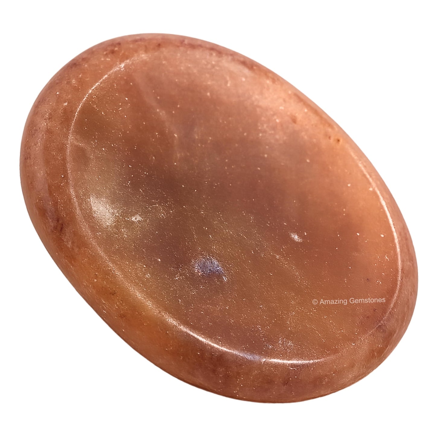 Amazing Gemstone Strawberry Quartz Worry Stone, Healing Crystals - Piedra Crystal Fidget for Gift, Meditation, Calming, Relaxation, Stress Relief
