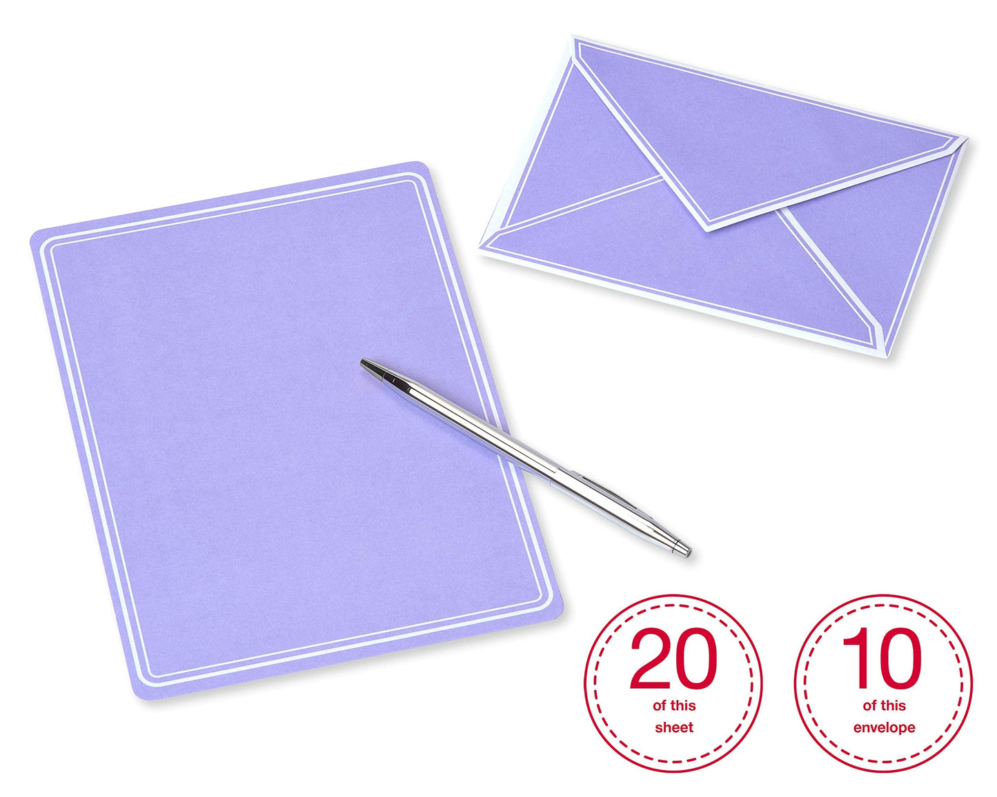 American Greetings Pastel Stationery Sheets and Colored Envelopes (80-Count)