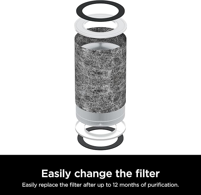 Shark AP1000 Clean Sense Air Purifier MAX, Allergies, HEPA Filter, 1100 Sq Ft, XL Room, Living Room, Whole Home, Captures 99.98% of Particles, Pollutants, Dust, Smoke, Allergens & Smells, Grey