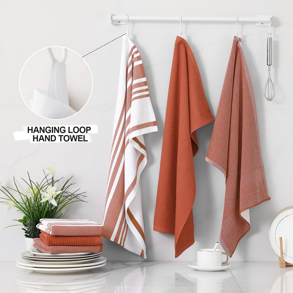 Cotton 380 GSM Premium Kitchen Towels (3 Count)