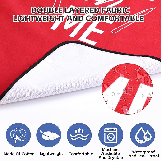 XKDOUS 2 Pack Funny Adult Bibs for Man, Waterproof and Reusable Adult Bibs for Eating with Optional Crumb Catcher,Washable Dining Clothing Protector, Gifts for Women Mom Elderly Men Senior