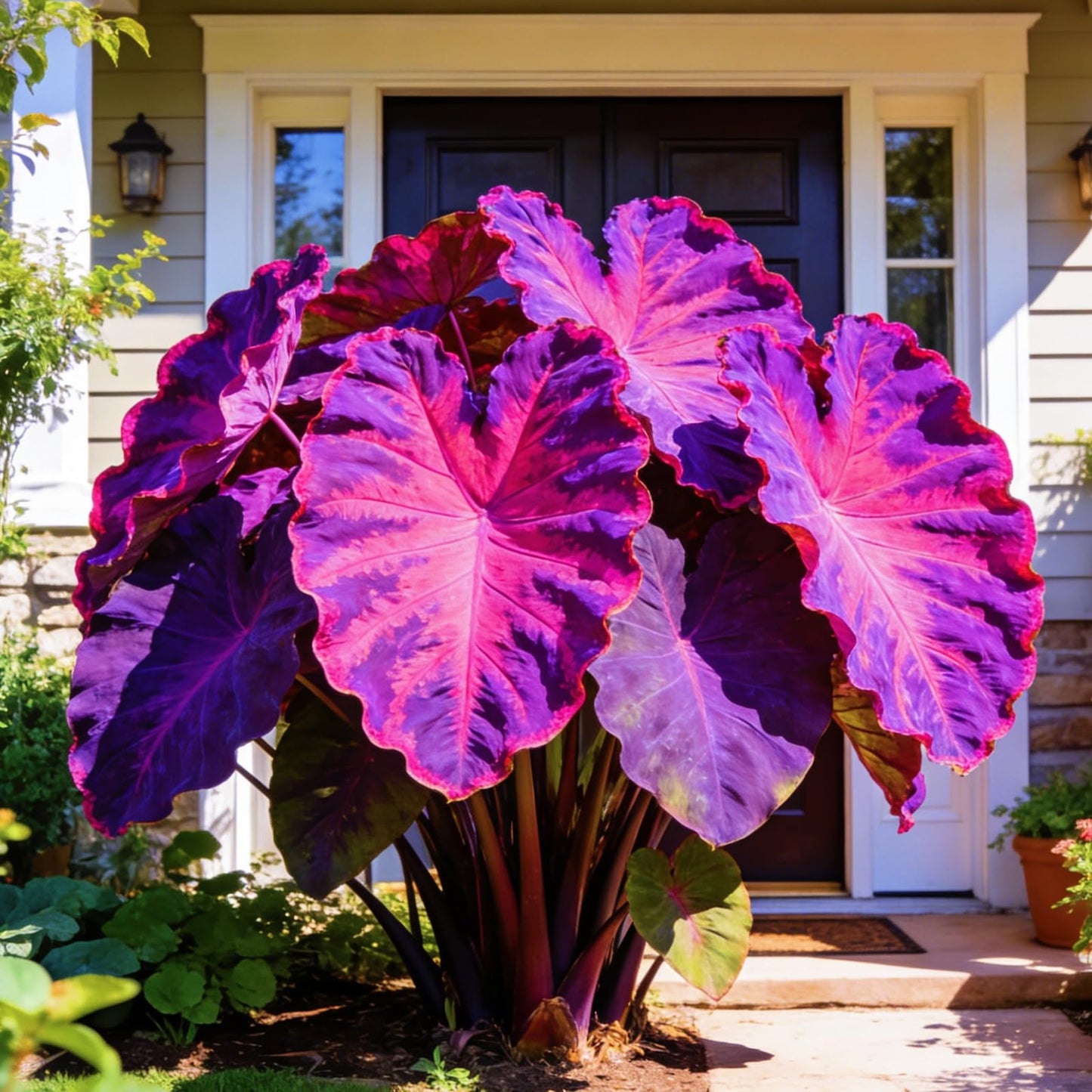 FEWSDVBX Elephant Ear for Planting Garden - Elephant Ear Mixed Varieties,Colorful Foliage, for Outdoor Garden Landscapes (6)