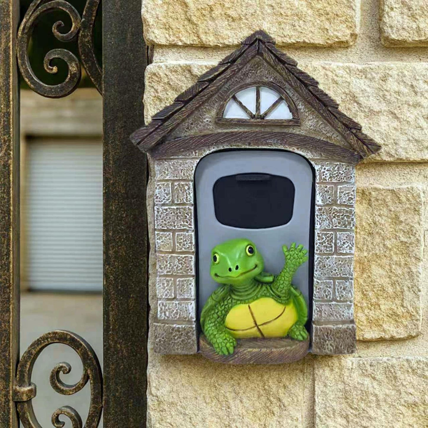 memeyou Key Lock Box Outside Hide A Key Outdoor Key Holder Wall Mount Large Lockbox with Code House Portable Spare Combination Hiders for Home Office Security Safe Storage Turtle