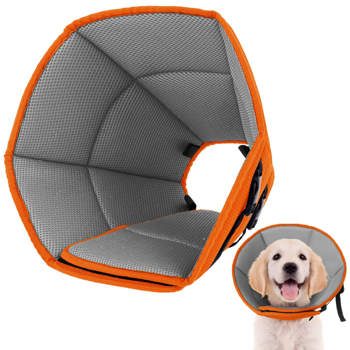 Allroaring Soft Dog Recovery Cone Adjustable Stop Licking Wounds Purple M