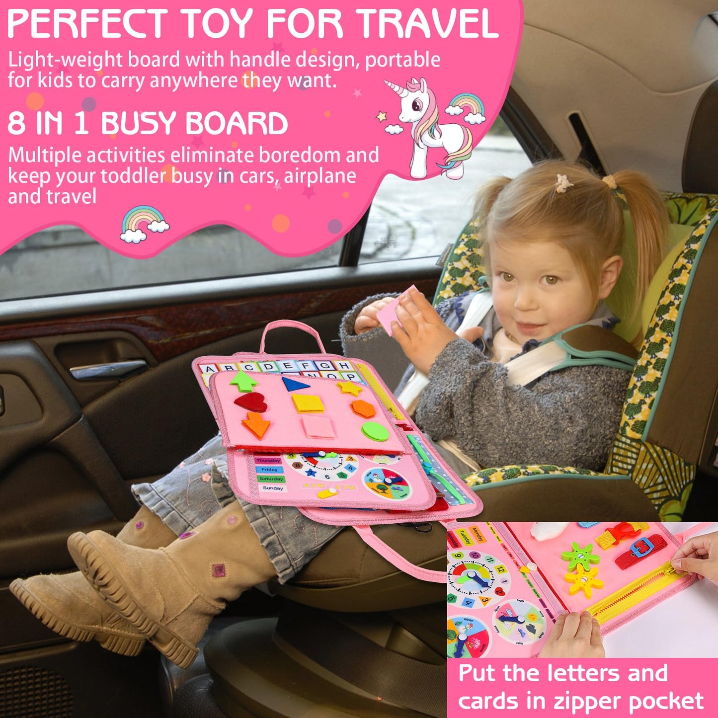 Esjay Crawling Musical Duck Plush Toy and Busy Board, Dancing Bouncing Recording Walking Sensory Toys for Boys Girls Toddlers