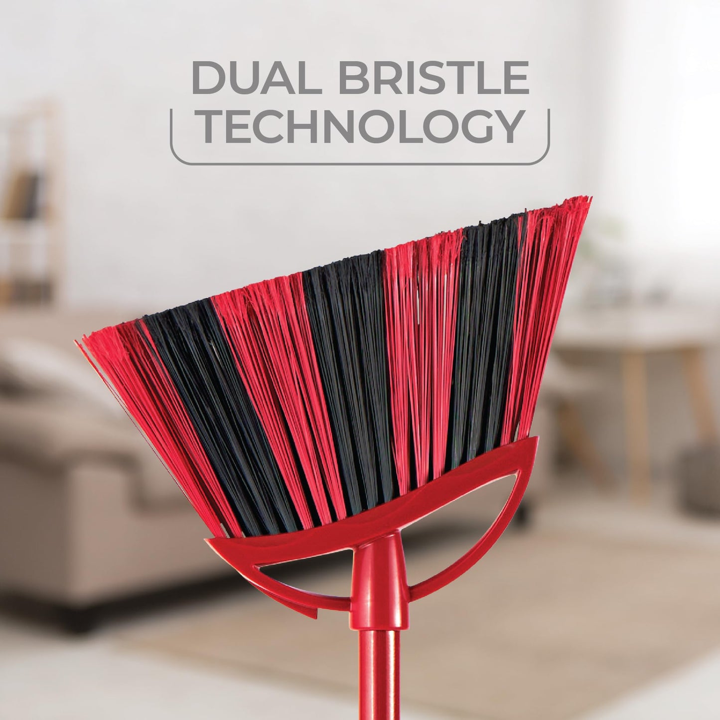 O-Cedar One Sweep Broom with Step-On Dustpan | Remove 99% with One | Lightweight Quiet Cleaning Tool | Ideal for Pet Owners