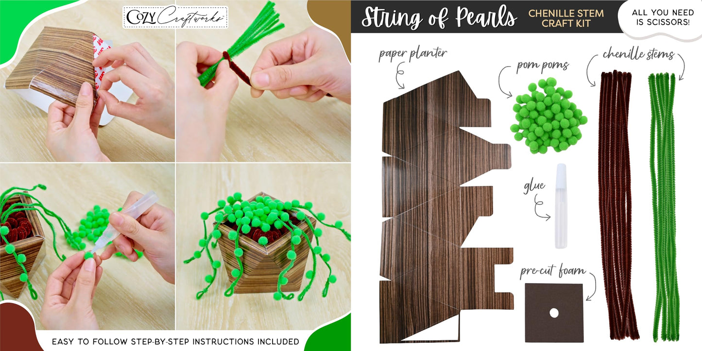 WeVeel Cozy Craftworks Chenille Stem Craft Kit (Plants)
